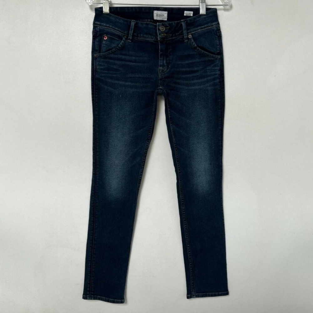 Hudson Collin Skinny Jeans Low Rise Dark Wash Stretch Denim Womens Size 25